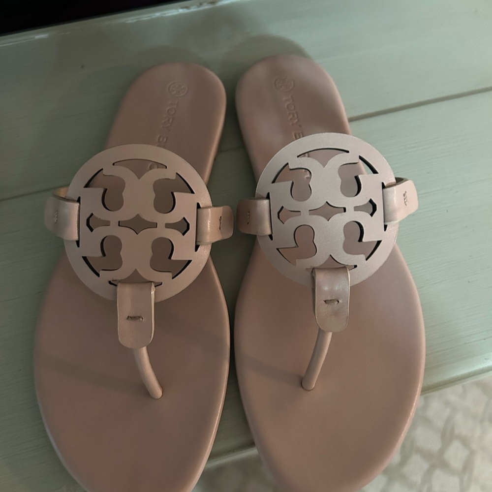 Tory Burch Miller Beige Sandals - Picture 2 of 3